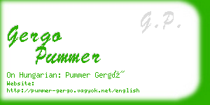 gergo pummer business card